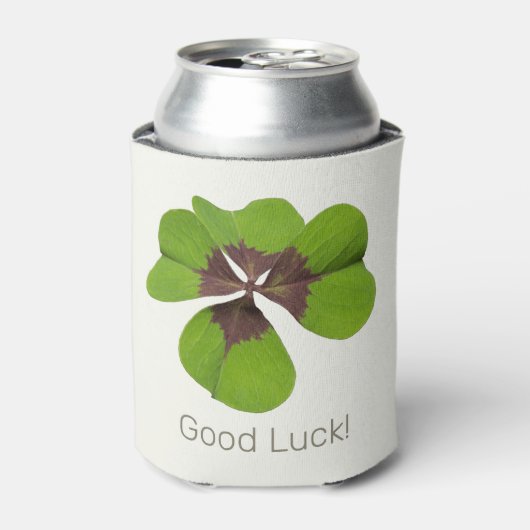 Four Leaf Lucky Clover St Patricks Day Succes Blikjeskoeler (Blikje Voorkant)
