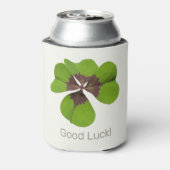 Four Leaf Lucky Clover St Patricks Day Succes Blikjeskoeler (Blikje Achterkant)