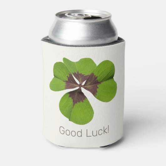 Four Leaf Lucky Clover St Patricks Day Succes Blikjeskoeler (Blikje Achterkant)