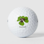 Four Leaf Lucky Clover St Patricks Day Succes Golfballen (Voorkant)