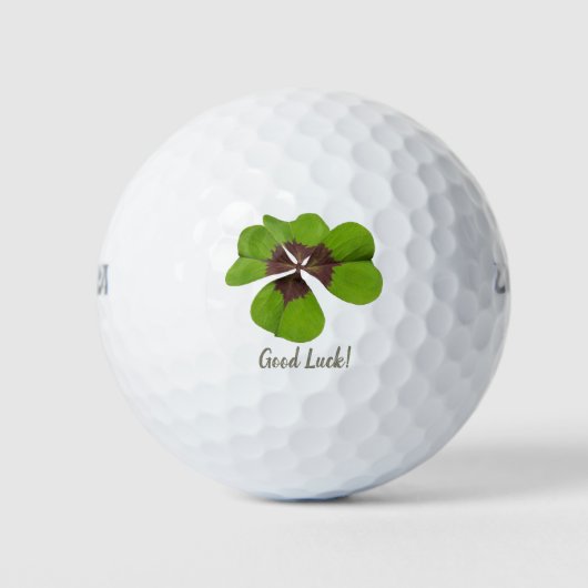 Four Leaf Lucky Clover St Patricks Day Succes Golfballen (Voorkant)