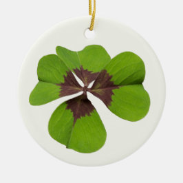 Four Leaf Lucky Clover St Patricks Day Succes Keramisch Ornament