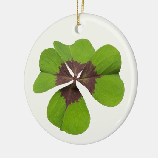 Four Leaf Lucky Clover St Patricks Day Succes Keramisch Ornament (Links)