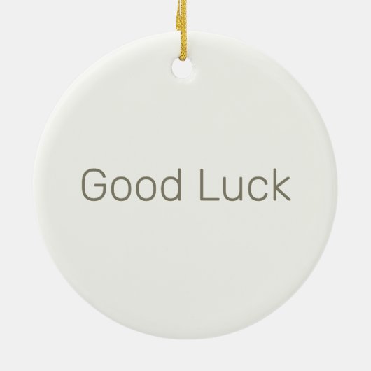 Four Leaf Lucky Clover St Patricks Day Succes Keramisch Ornament (Achterkant)