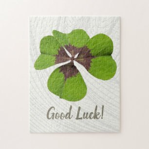 Four Leaf Lucky Clover St Patricks Day Succes Legpuzzel