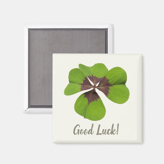 Four Leaf Lucky Clover St Patricks Day Succes Magneet (Voorkant / Achterkant)