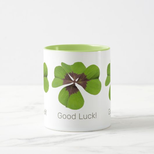 Four Leaf Lucky Clover St Patricks Day Succes Mok (Midden)
