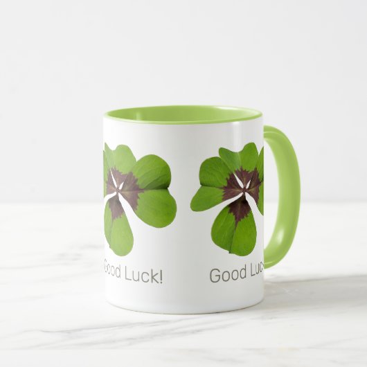 Four Leaf Lucky Clover St Patricks Day Succes Mok (Voorkant rechts)