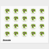 Four Leaf Lucky Clover St Patricks Day Succes Ronde Sticker (Vel)