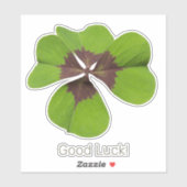 Four Leaf Lucky Clover St Patricks Day Succes Sticker (Vel)