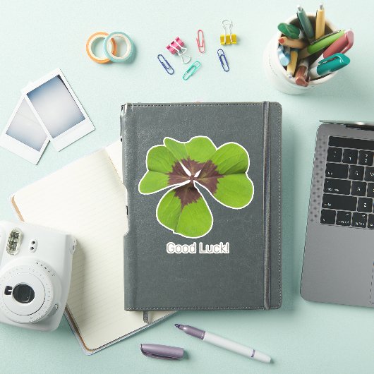 Four Leaf Lucky Clover St Patricks Day Succes Sticker (iPad Cover)