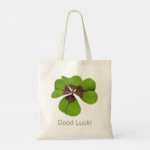 Four Leaf Lucky Clover St Patricks Day Succes Tote Bag (Achterkant)