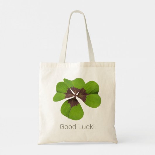 Four Leaf Lucky Clover St Patricks Day Succes Tote Bag (Achterkant)