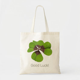 Four Leaf Lucky Clover St Patricks Day Succes Tote Bag