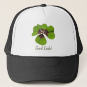 Four Leaf Lucky Clover St Patricks Day Succes Trucker Pet (Voorkant)