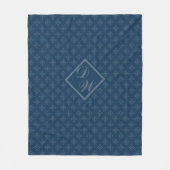 Four Leaf Rosette Luchtmacht Blauw Foulard patroon Fleece Deken (Voorkant)