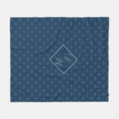 Four Leaf Rosette Luchtmacht Blauw Foulard patroon Fleece Deken (Voorkant (Horizontaal))