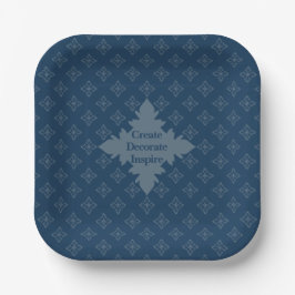 Four Leaf Rosette Luchtmacht Blauw Foulard patroon Papieren Bordje