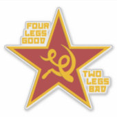 Four legs good sticker (Voorkant)