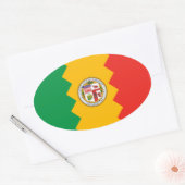 FOUR Los Angeles Flag Ovale Sticker (Envelop)