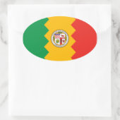FOUR Los Angeles Flag Ovale Sticker (Tas)