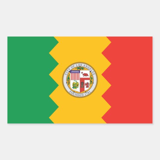 FOUR Los Angeles Flag Rechthoekige Sticker (Voorkant)