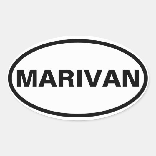 FOUR Marivan Ovale Sticker (Voorkant)