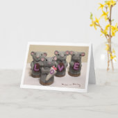 Four Mice - LOVE Kaart (Gele Bloem)