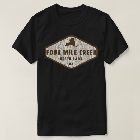 Four Mile Creek State Park New York Tree Log Textu T-shirt (Design voorkant)