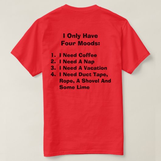 Four Moods T-shirt (Design achterkant)