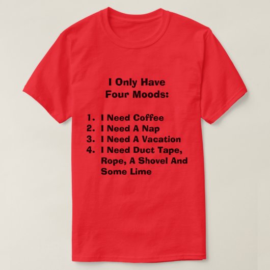Four Moods T-shirt (Design voorkant)