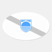 FOUR Mostar Flag Ovale Sticker (Voorkant)