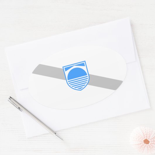 FOUR Mostar Flag Ovale Sticker (Envelop)