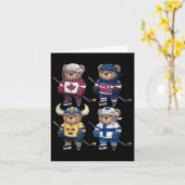 Four Nations Battle Global Face-off Teddy Bear Hoc Kaart (Gele Bloem)