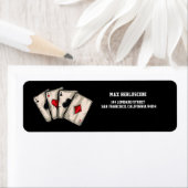 Four of a Kind Kaarten Aces Retouradres Etiket (Insitu)