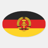 FOUR Oost - Duitsland vlag Ovale Sticker (Voorkant)