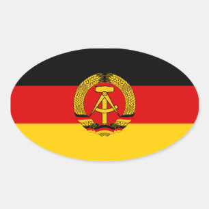 FOUR Oost - Duitsland vlag Ovale Sticker