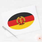 FOUR Oost - Duitsland vlag Ovale Sticker (Envelop)