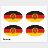 FOUR Oost - Duitsland vlag Ovale Sticker (Vel)