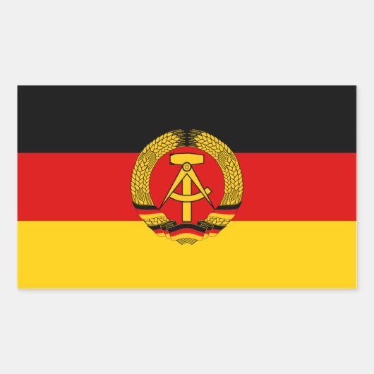 FOUR Oost - Duitsland vlag Rechthoekige Sticker (Voorkant)