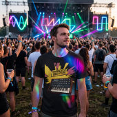 Four Oscillators, Zero Restraint – Pop-Art Synth T-shirt