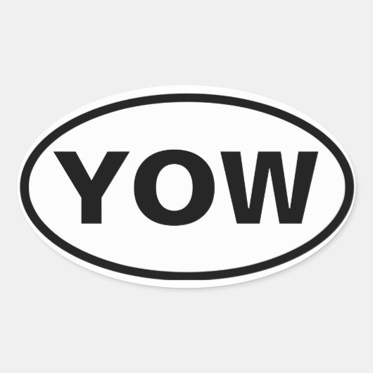 FOUR Ottawa Int'l Airport "YOW" Ovale Sticker (Voorkant)