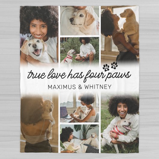 Four Paws Hondeneigenaar Foto Fleece Deken