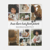 Four Paws Hondeneigenaar Foto Fleece Deken (Voorkant)