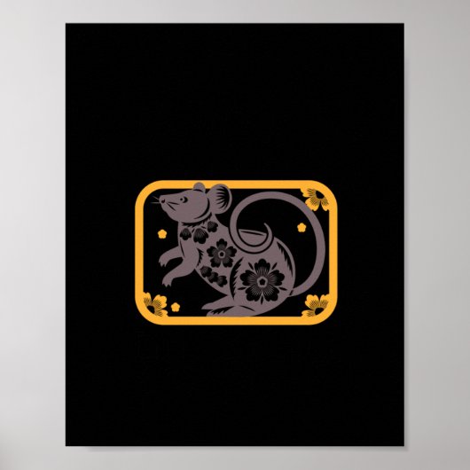 Four Paws Two Ears Endless Love Pet Rat Sticker Poster (Voorkant)