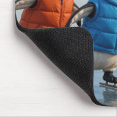 Four Penguins Ice Skating On Arctic Lake Muismat (Hoek)