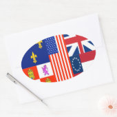 FOUR Pensacola Flag Ovale Sticker (Envelop)