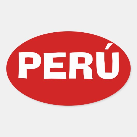 FOUR Perú Ovale Sticker (Voorkant)