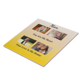 Four Photo Layout – Cream & Gold Tribute Tegeltje