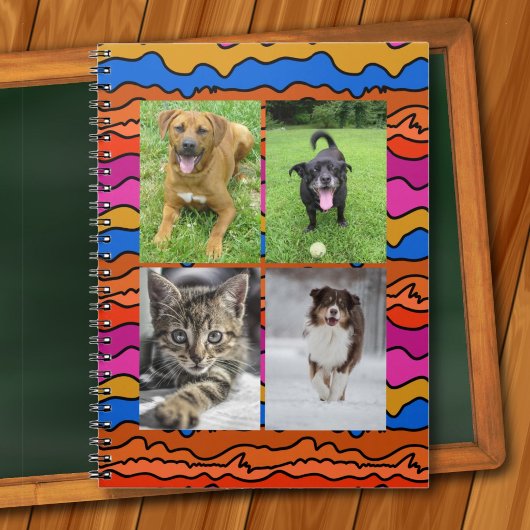 Four Photo Templates Abstract Art School Notitieboek